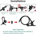 HOJI Mobile Stand Holder Metal Built - Cell Phone Stand Perfect for Video Table Online Class Home Bed Flexible Charging Hand Bike Movie Office Gift Desktop Heavy Duty Foldable Lazy Bracket Clip Mount Multi Angle Clamp For All Smartphones Mobile Holder