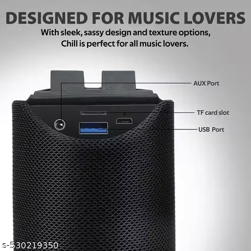 Bluetooth with DJ Sound Portable speaker,TF Card and AUX Cable 10 Watt Bluetooth Home Audio Speaker (Colour Black)