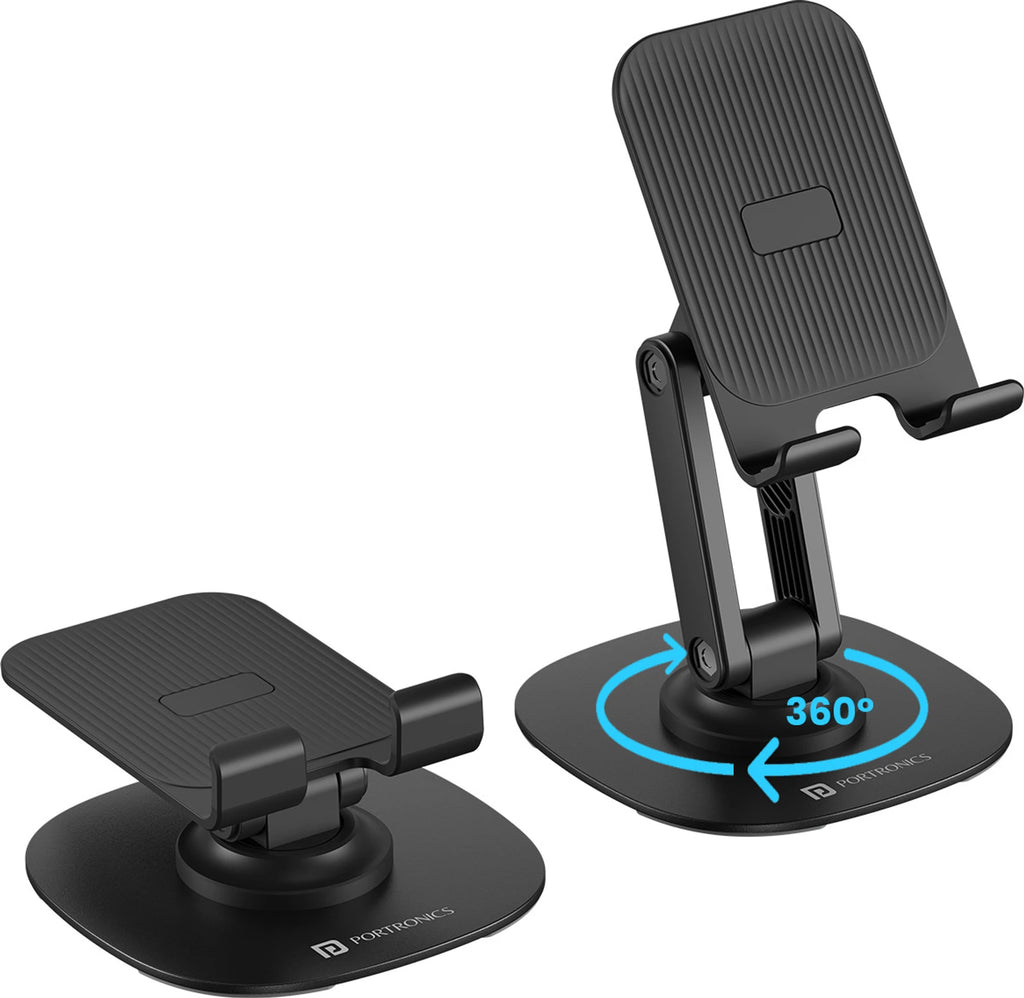 Portronics Mobot III 360° Degree Universal Mobile Stand Foldable Adjustable Mobile Holder